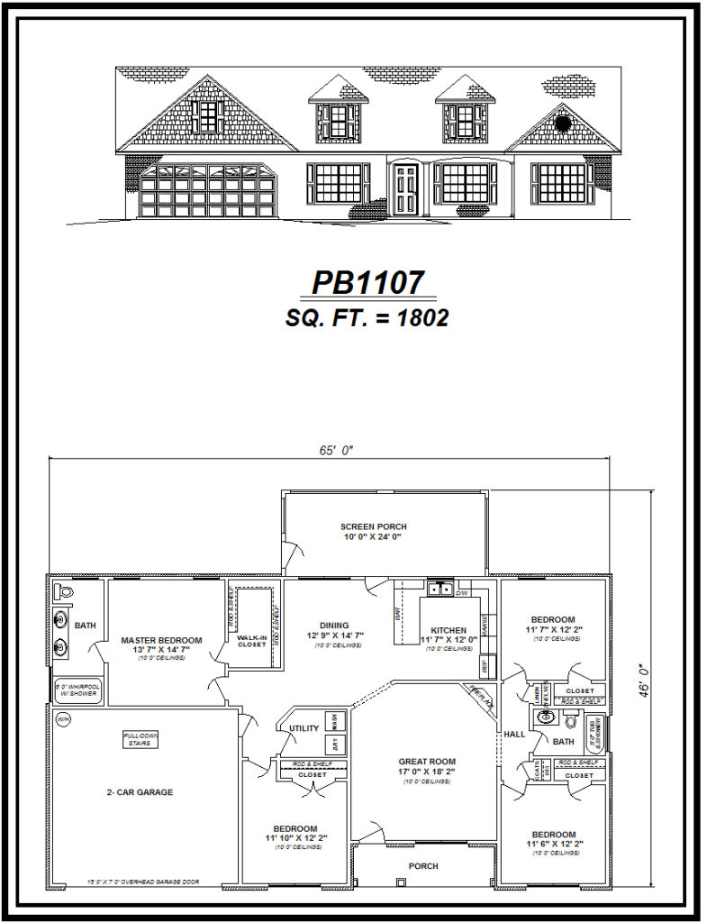 picture of house plan #PB1107