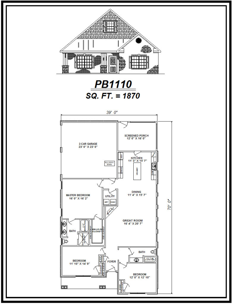 picture of house plan #PB1110