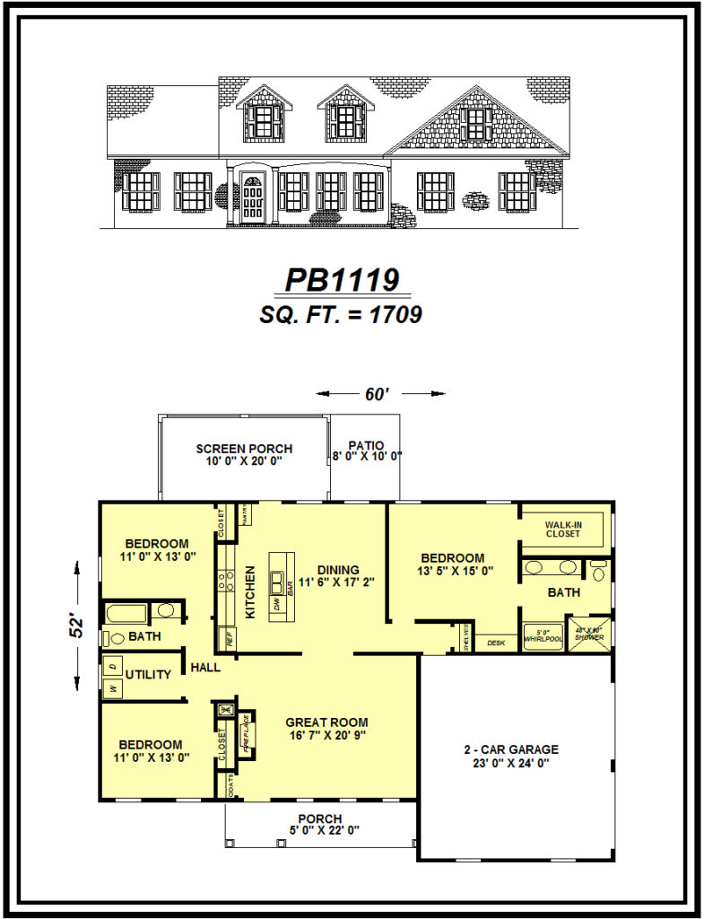 picture of house plan #PB1119