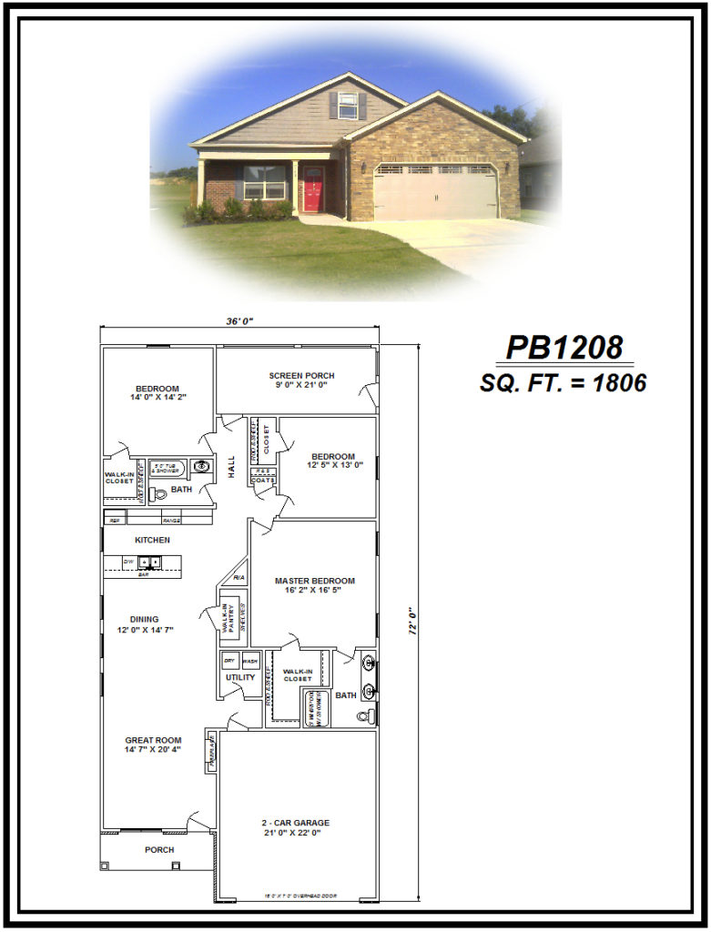 picture of house plan #PB1208