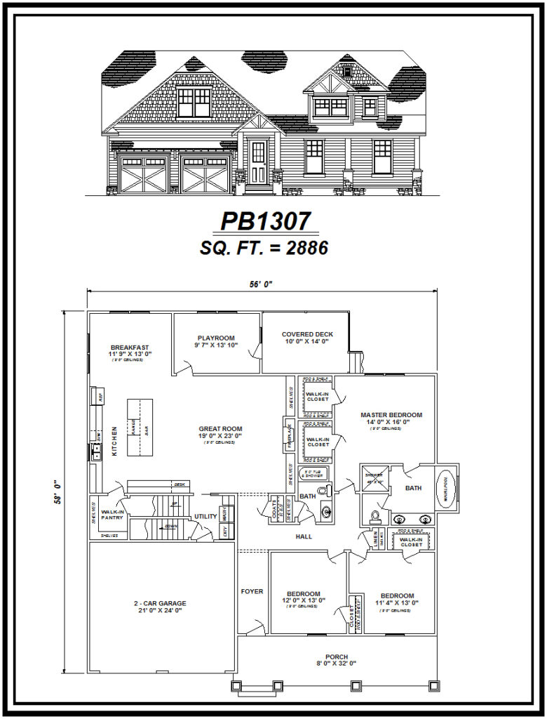 picture of house plan #PB1307