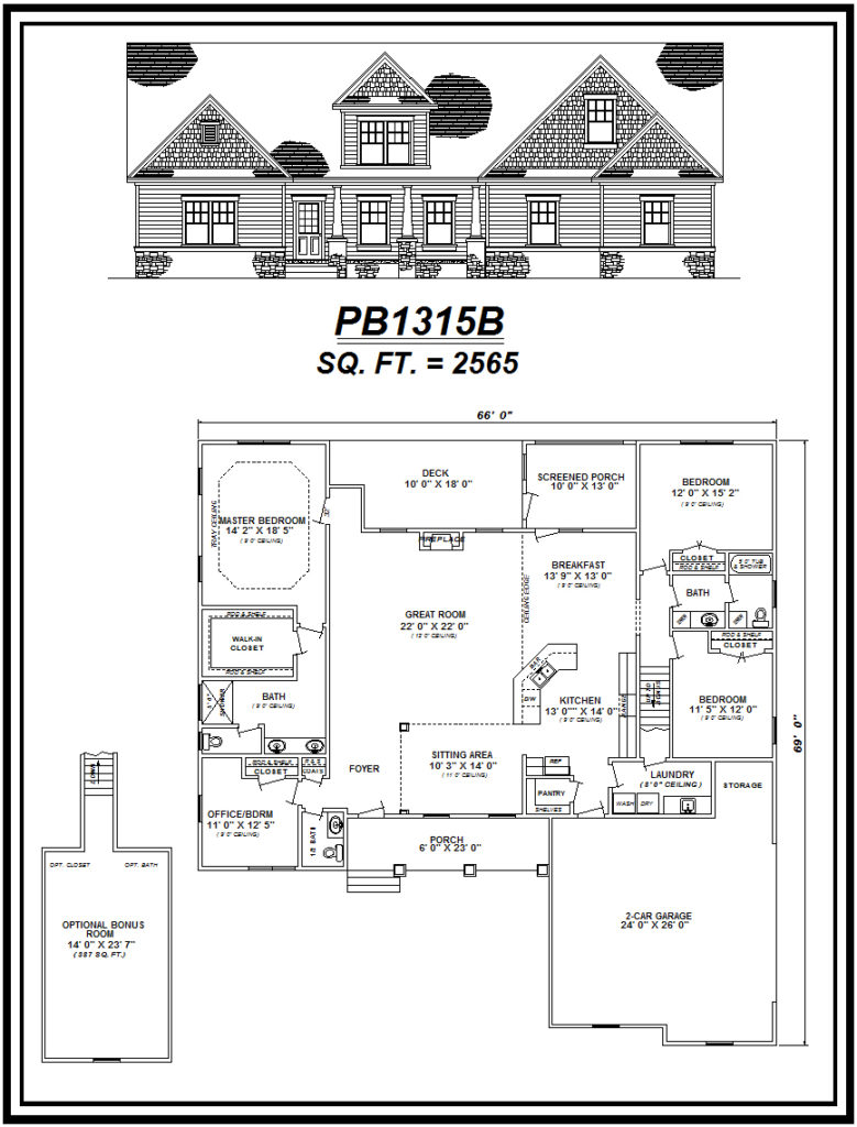 picture of house plan #PB1315B