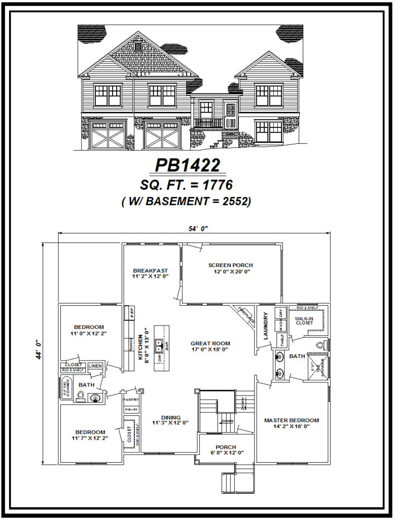 picture of house plan #PB1422