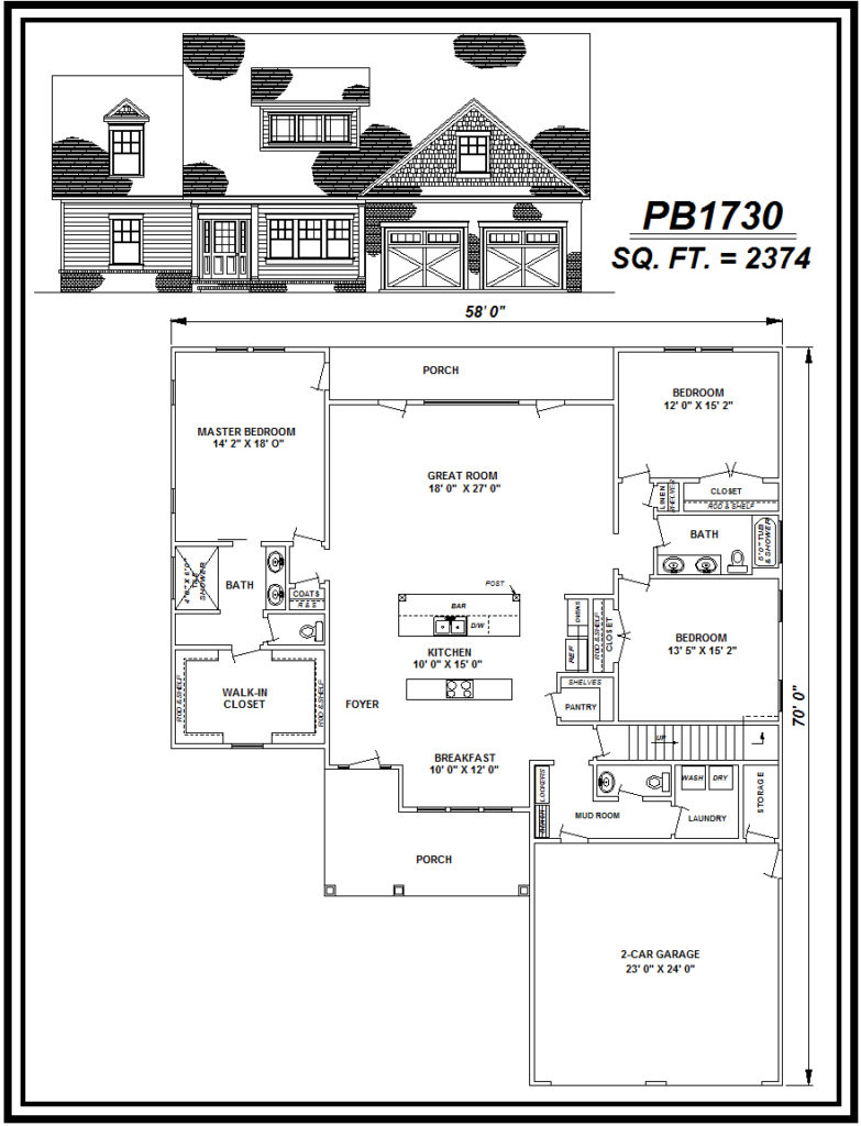 picture of house plan #PB1730