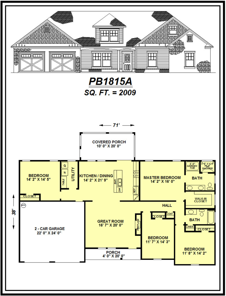 picture of house plan #PB1815A