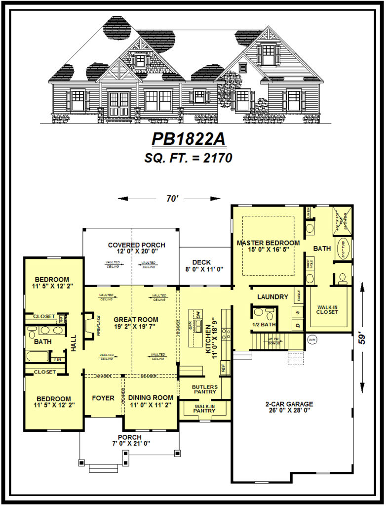 picture of house plan #PB1822A