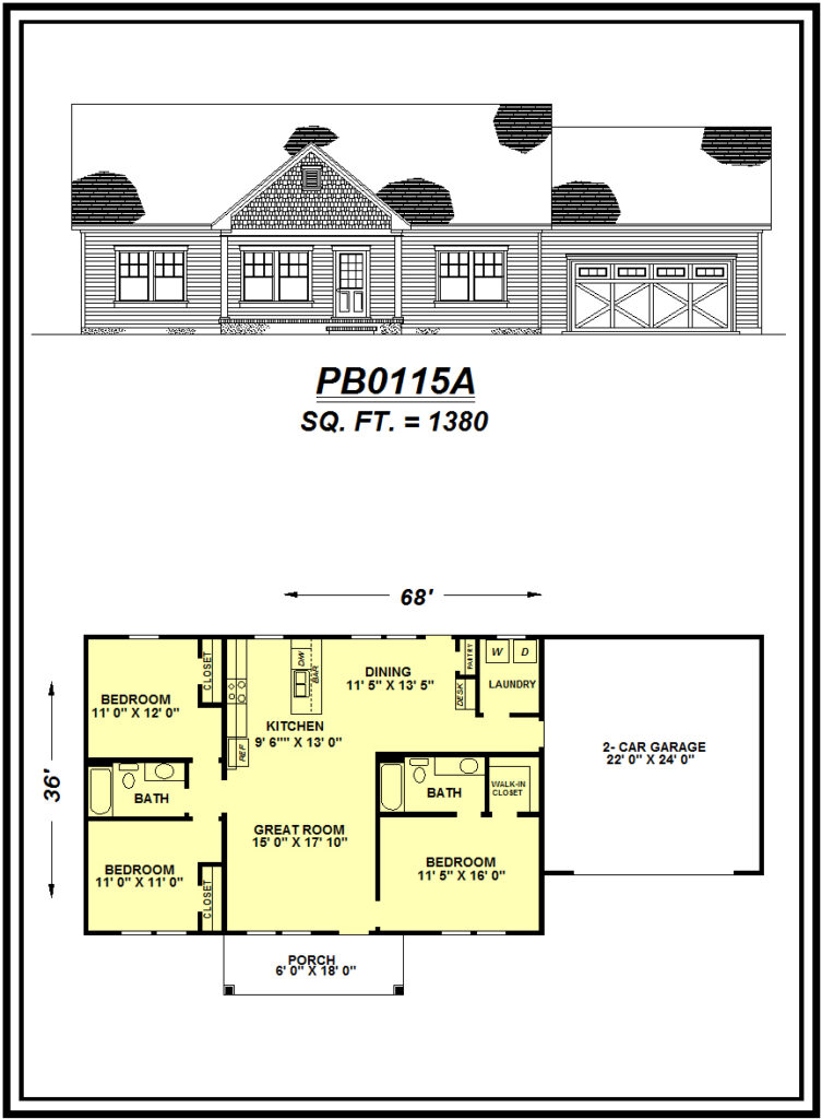 picture of house plan #PB0115A