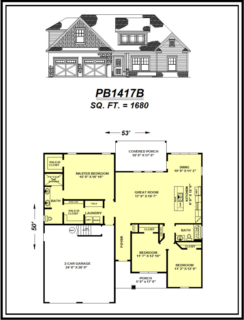 picture of house plan #PB1417B
