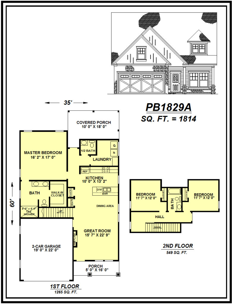 picture of house plan #PB1829A