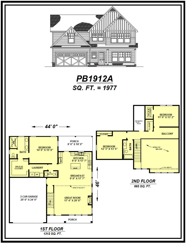 picture of house plan #PB1912A
