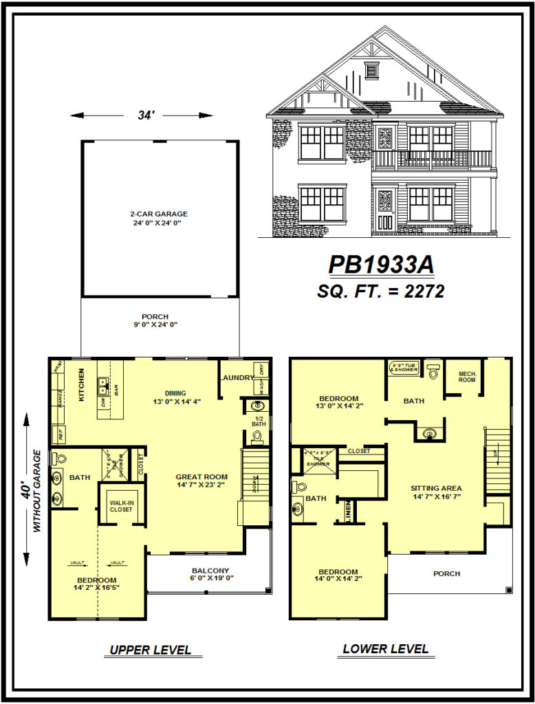picture of house plan #PB1933A