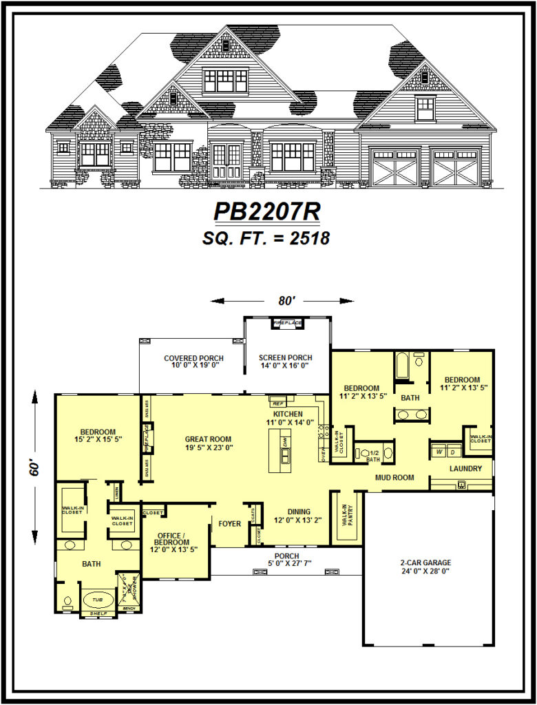 picture of house plan #PB2207R