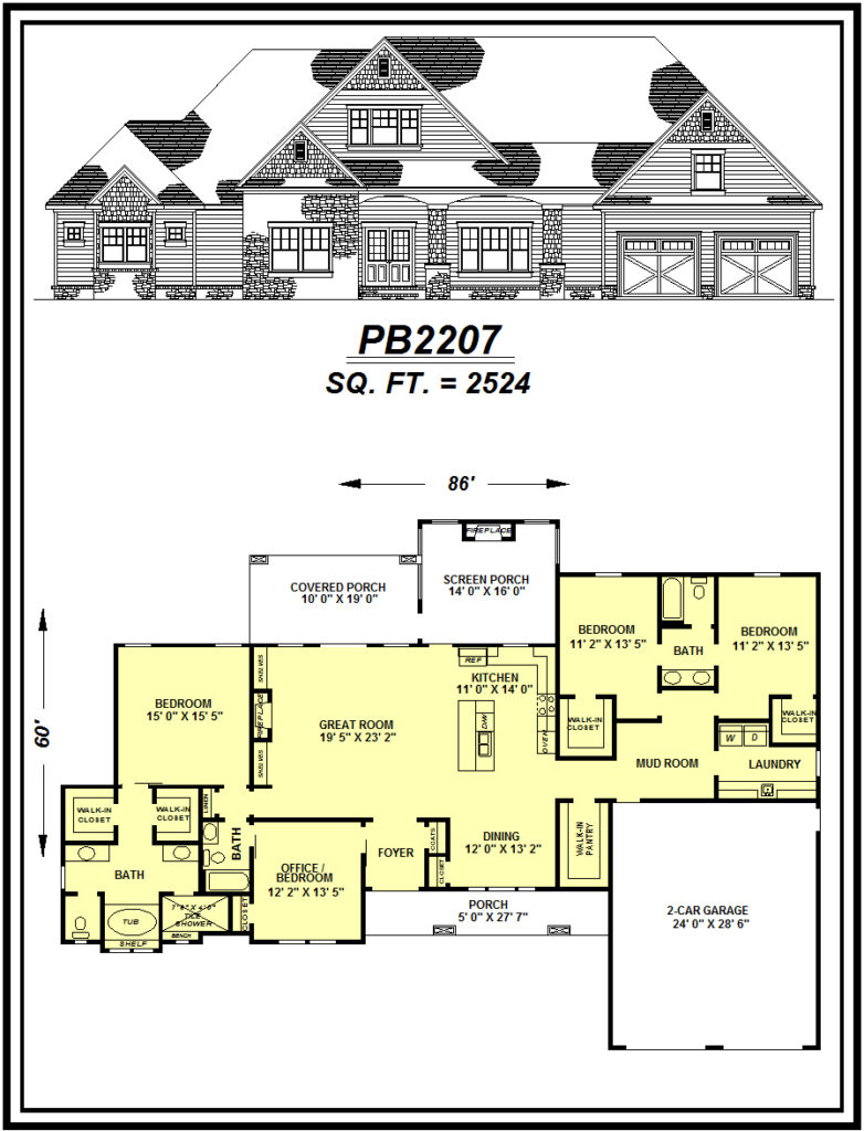 picture of house plan #PB2207